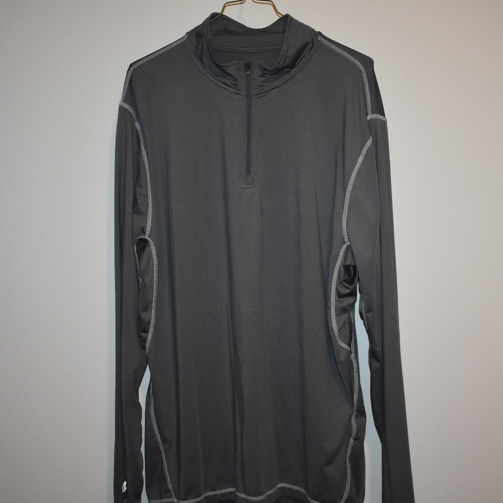 Men's Holloway Gray Quarter Zip Pullover